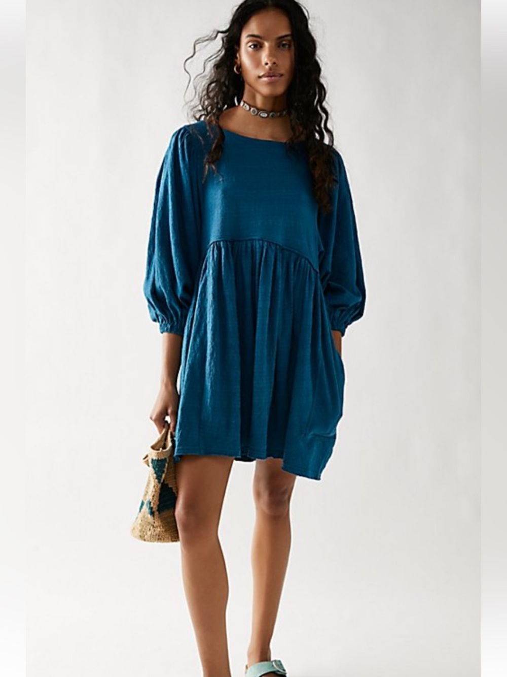 Free People Beach Baby Doll Dress Tunic Coverup Sz S